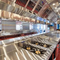 Students can gain experience in a commercial-standard kitchen during food technology and hospitality courses 